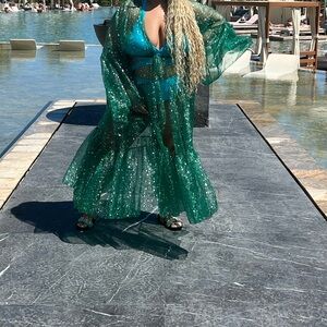 Sparkling Green Sheer Duster